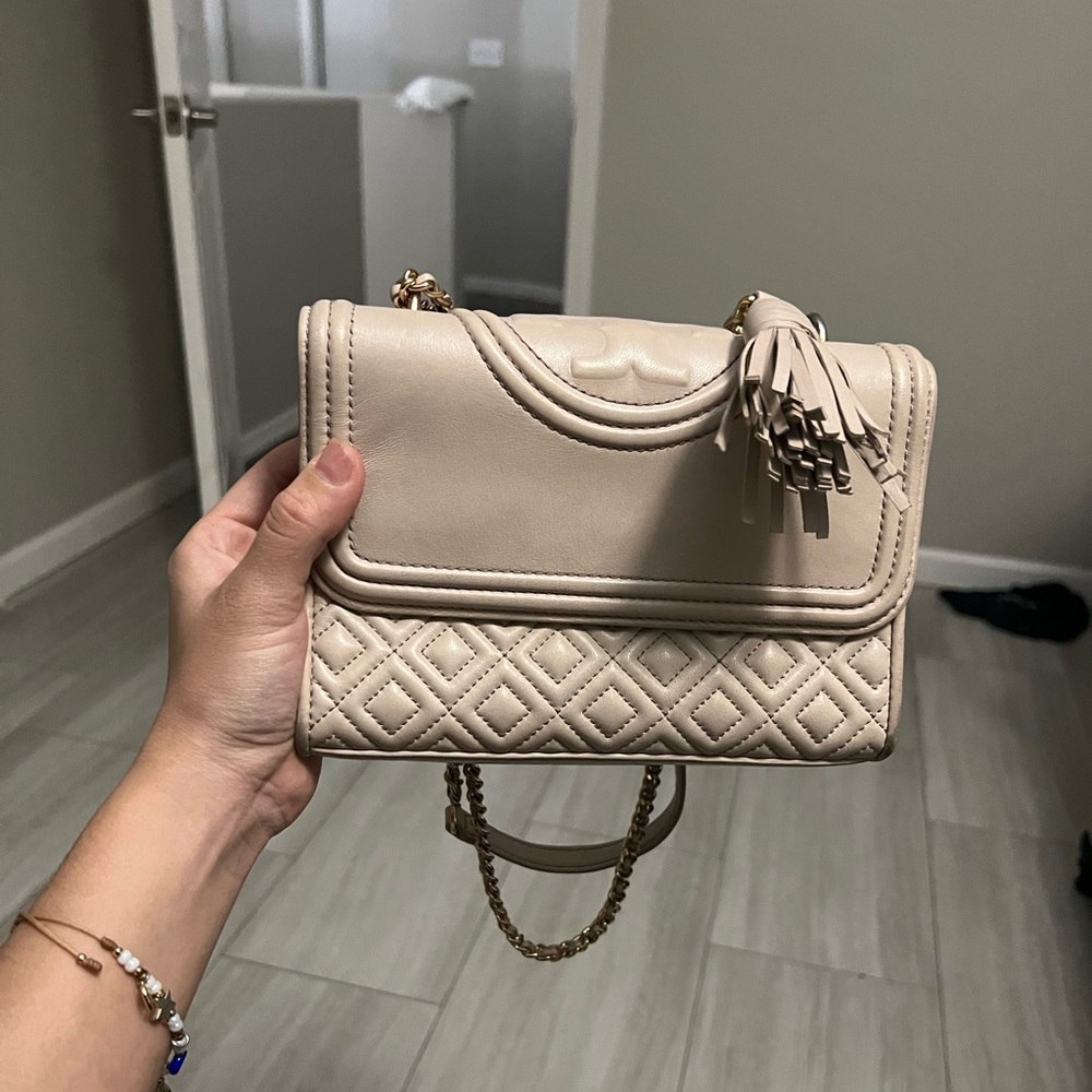 Tory Burch Fleming Small Quilted Leather Convertible Shoulder Bag